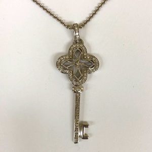 Affinity Diamond Sterling silver and Diamond key necklace